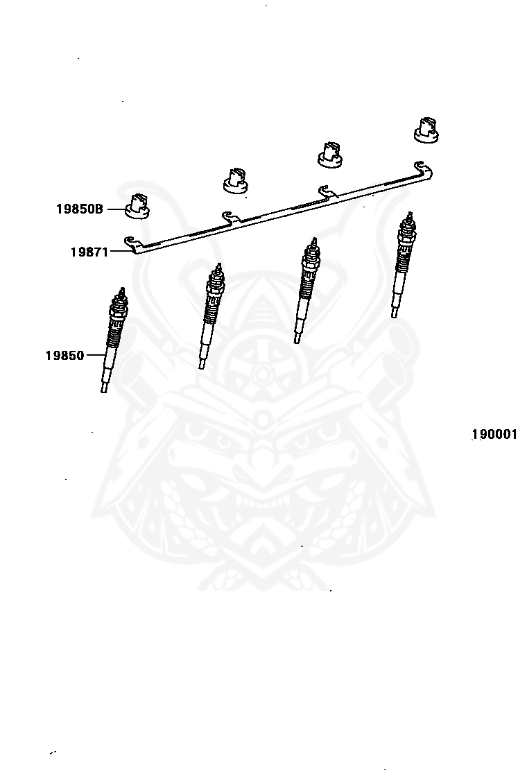Toyota - Grommet, Screw (for Glow Plug)